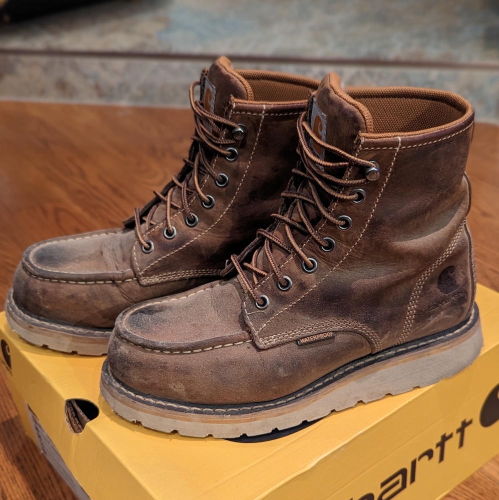 CARHARTT WOMEN'S WATERPROOF 6" MOC STEEL TOE WEDGE WORK BOOT